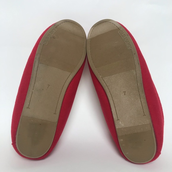 Candy Apple Red Vegan Sherpa Moccasins Slippers 7 - Picture 5 of 9